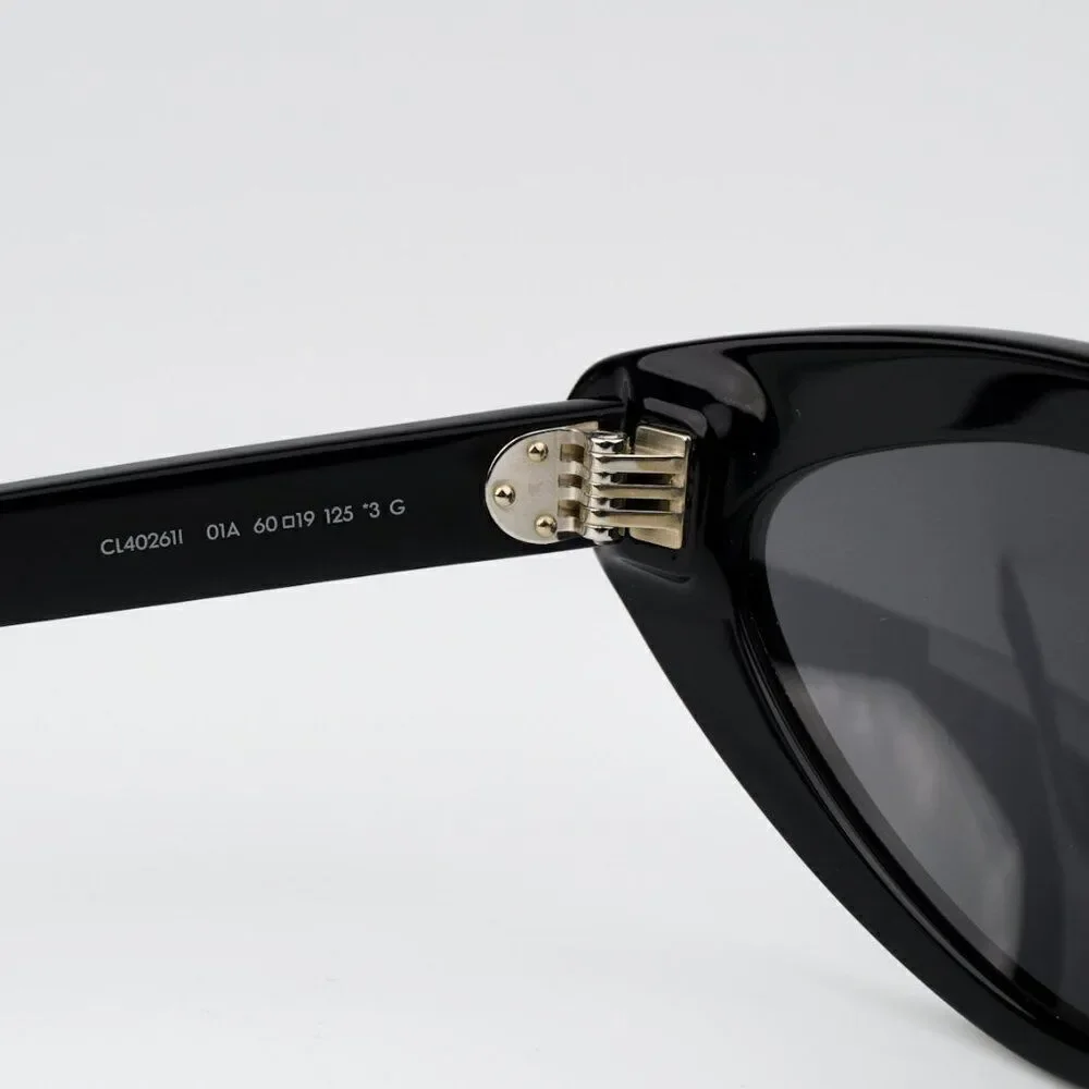 NEW Celine CL40261I 01A Black Dark Grey Wraparound Unisex Sunglasses CL  40261I